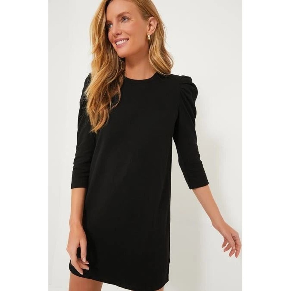Tuckernuck Pomander Place Black Vesty Puff Sleeve Mini Dress XXL LBD Minimalist